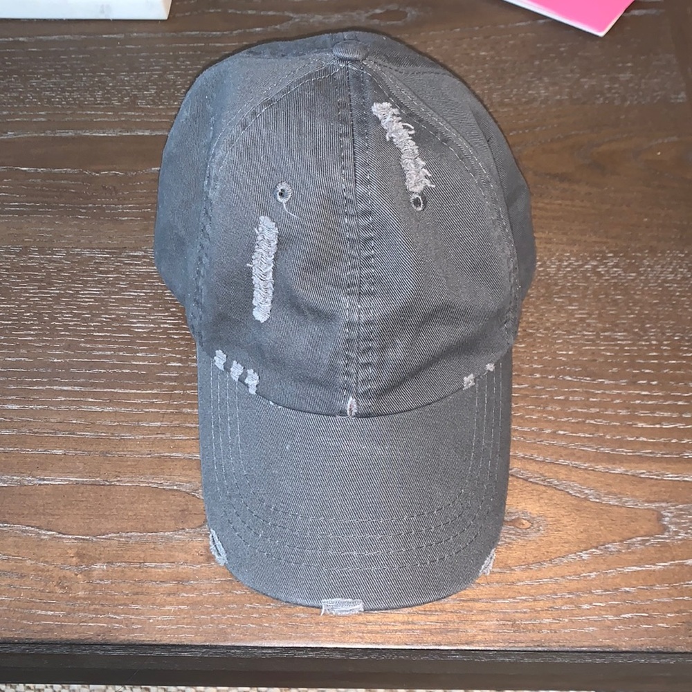 Grey Ripped Hat